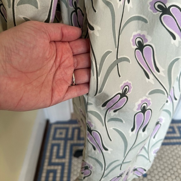 Buru | Floral Long Sleeve Retro Housecoat/Dress, Size XL - Picture 7 of 13